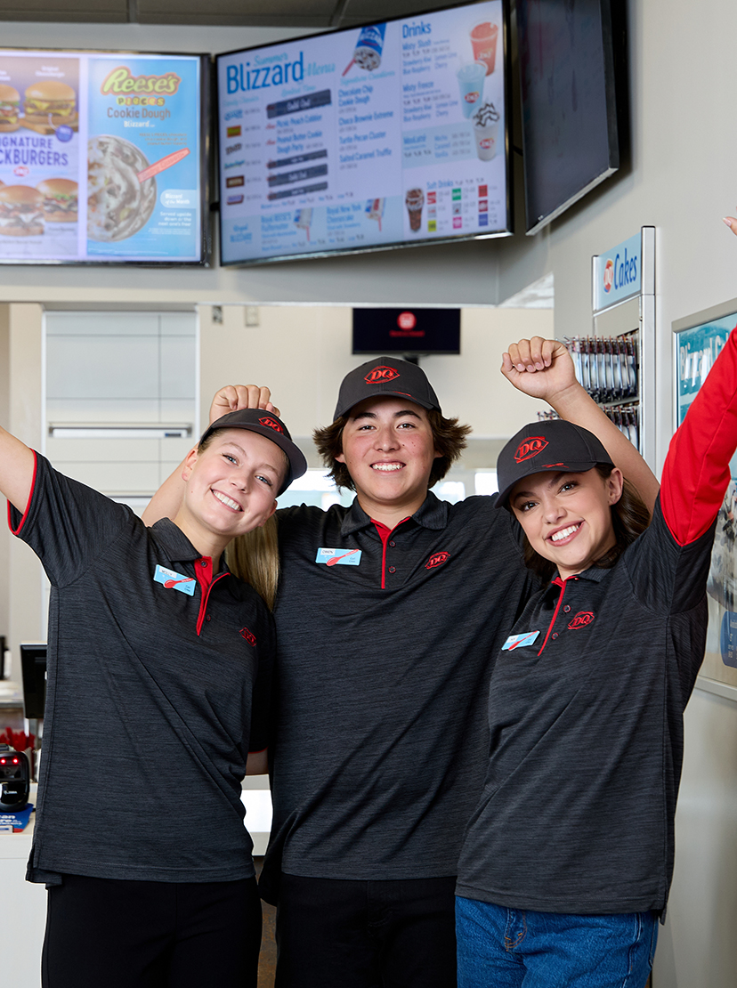 DQ employees in a restaurant